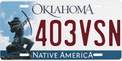 OK license plate 403VSN