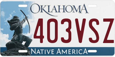 OK license plate 403VSZ