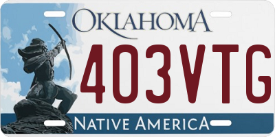 OK license plate 403VTG