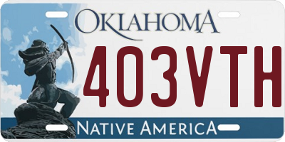 OK license plate 403VTH