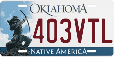 OK license plate 403VTL