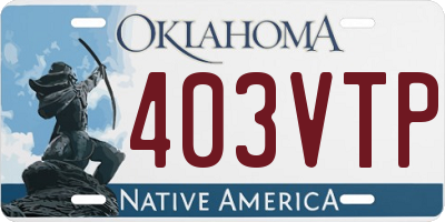 OK license plate 403VTP