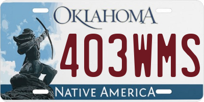 OK license plate 403WMS