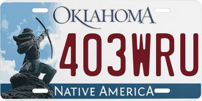OK license plate 403WRU