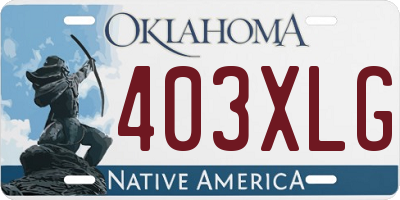 OK license plate 403XLG