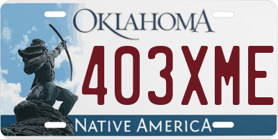 OK license plate 403XME