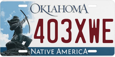 OK license plate 403XWE