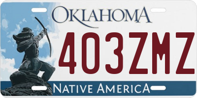 OK license plate 403ZMZ