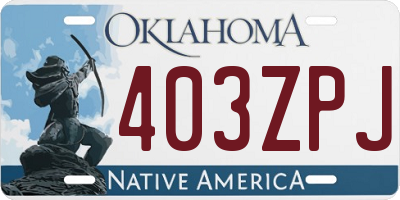 OK license plate 403ZPJ