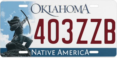 OK license plate 403ZZB