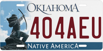 OK license plate 404AEU