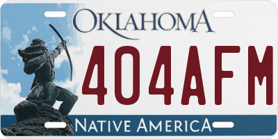 OK license plate 404AFM
