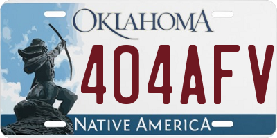 OK license plate 404AFV