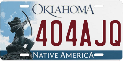 OK license plate 404AJQ