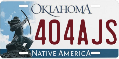 OK license plate 404AJS