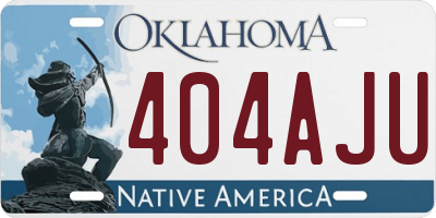 OK license plate 404AJU