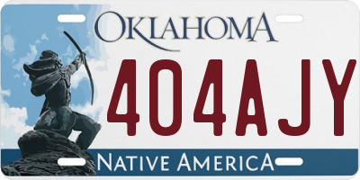 OK license plate 404AJY