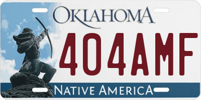 OK license plate 404AMF