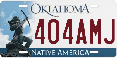 OK license plate 404AMJ
