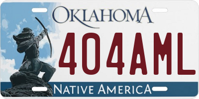 OK license plate 404AML