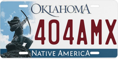 OK license plate 404AMX