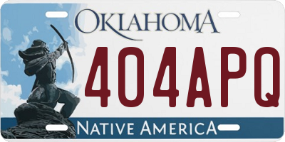 OK license plate 404APQ