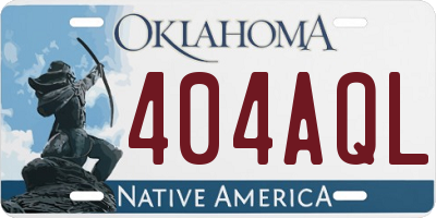 OK license plate 404AQL
