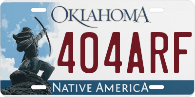 OK license plate 404ARF