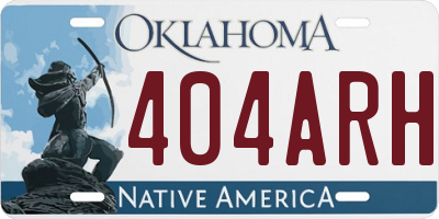 OK license plate 404ARH