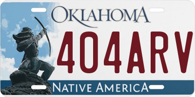 OK license plate 404ARV
