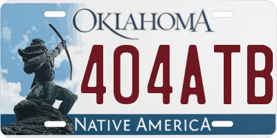 OK license plate 404ATB