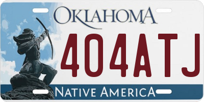 OK license plate 404ATJ