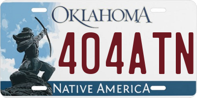 OK license plate 404ATN