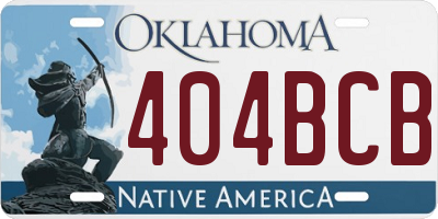 OK license plate 404BCB