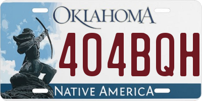 OK license plate 404BQH