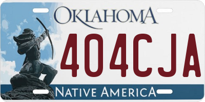 OK license plate 404CJA