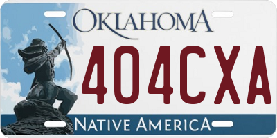 OK license plate 404CXA