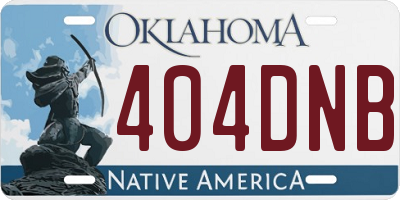 OK license plate 404DNB