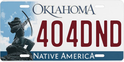 OK license plate 404DND