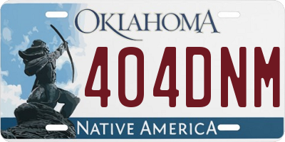 OK license plate 404DNM