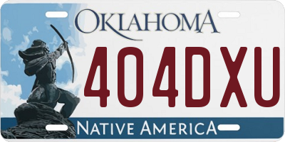 OK license plate 404DXU