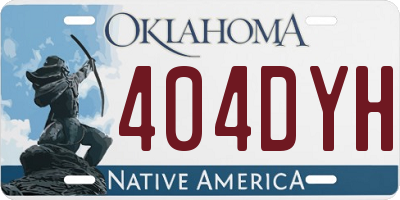 OK license plate 404DYH