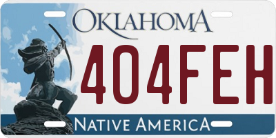 OK license plate 404FEH