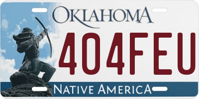 OK license plate 404FEU