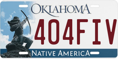 OK license plate 404FIV