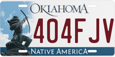 OK license plate 404FJV