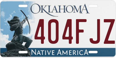 OK license plate 404FJZ