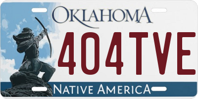 OK license plate 404TVE