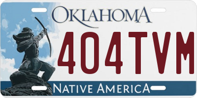 OK license plate 404TVM