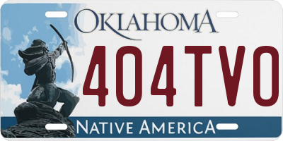 OK license plate 404TVO